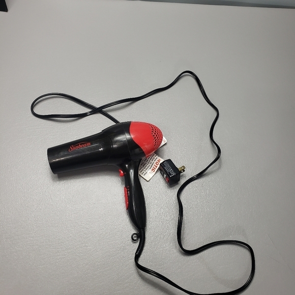 3/$15 sunbeam red and black hair dryer - Picture 7 of 7